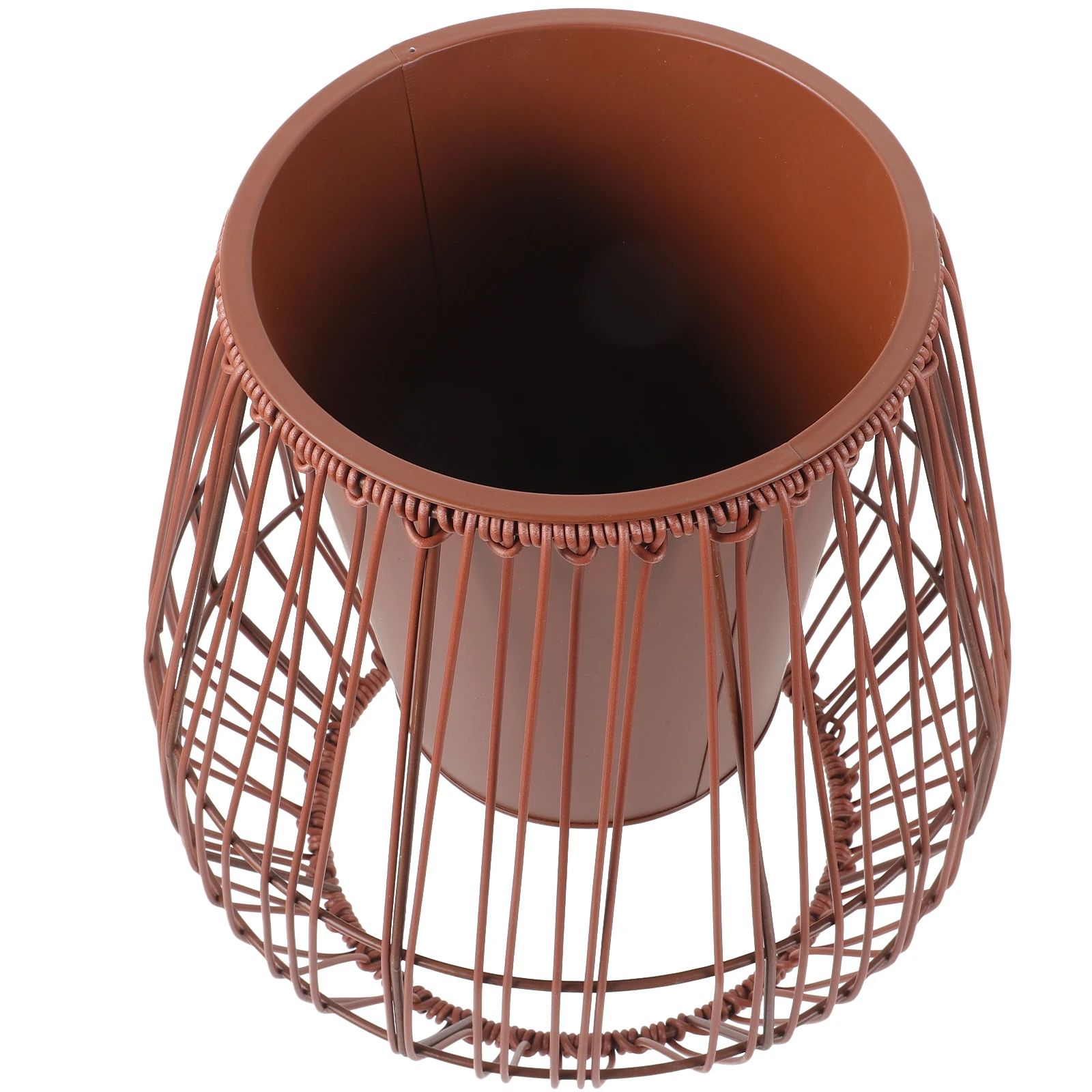 

Retro Flower Iron Plant Vase Metal Planter Home Garden nament Storage Container Decorative Flower Pot Floor Vase