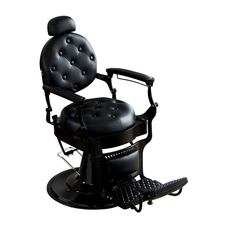 Retro oil head chair barber shop hair salon special reclining shaving barber men's hair cutting seat