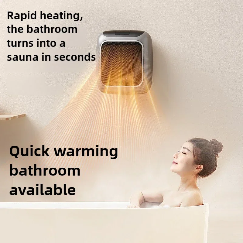 

Mini Home Heater 800W, Wall Mounted Bathroom Heating Fan, Fast Heating Portable Winter Heater