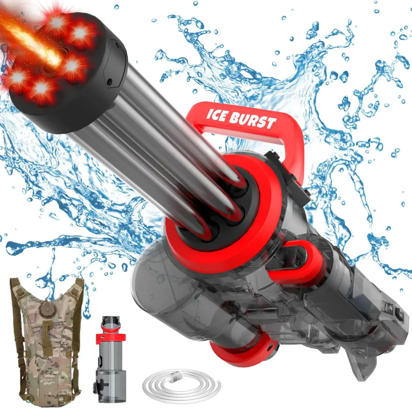 新品！WATER GUN SUPER GATLING 2025 The Strongest Gatling Electric Water Gun Toy, Summer Beach