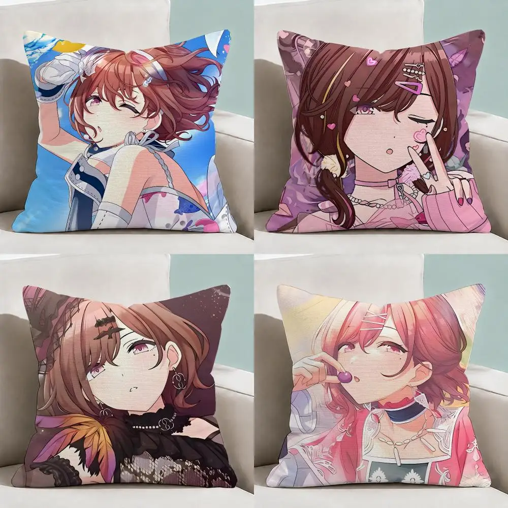 Idolmaster Madoka Art Chibi Cushion Cover Throw Pillow Soft Short Plush Cozy Durable Colorfast For Sofa Bedroom Home Decor Gift