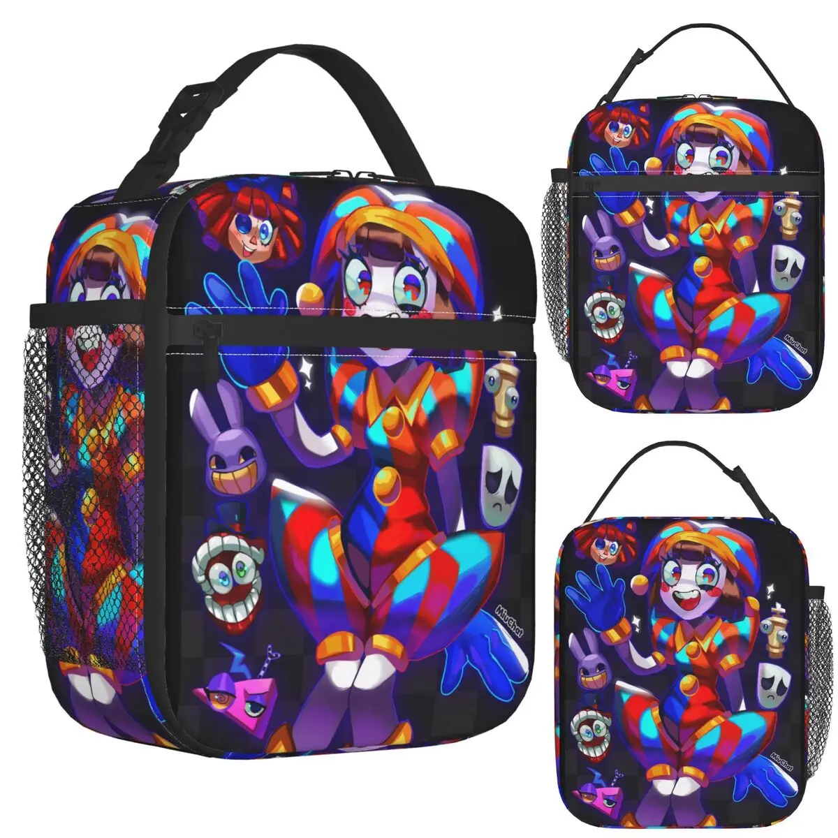

Amazing Digital Circus Insulated Lunch Bag for School Picnic Storage Food Boxes Portable Container Cooler Thermal Lunch Box Tote