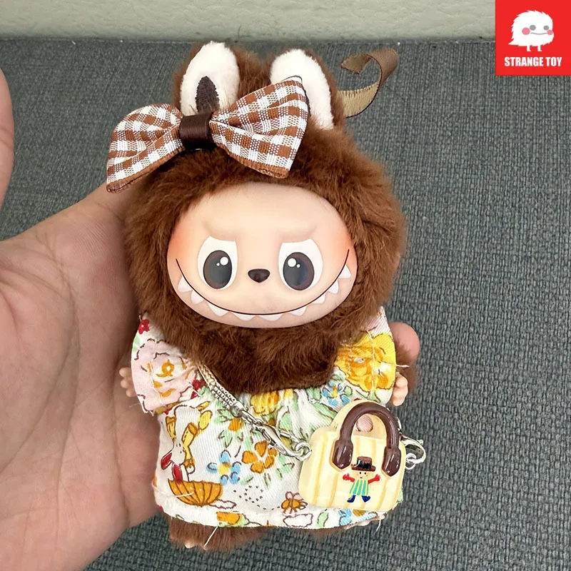 

Для Labubu Bubu Mini 4-го поколения с сердечным кодом, эксклюзивный комплект одежды для куклы, плюшевая виниловая текстура, идеально сочетается, оригинальный дизайн