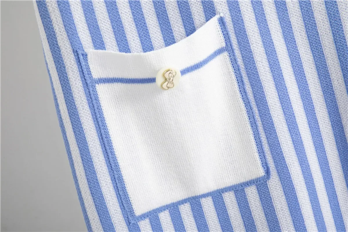 Camicia senza maniche a righe casual Canotte + Minigonna in vita elastica Set da 2 pezzi Nuovo abito allentato moda skinny a vita alta Donna