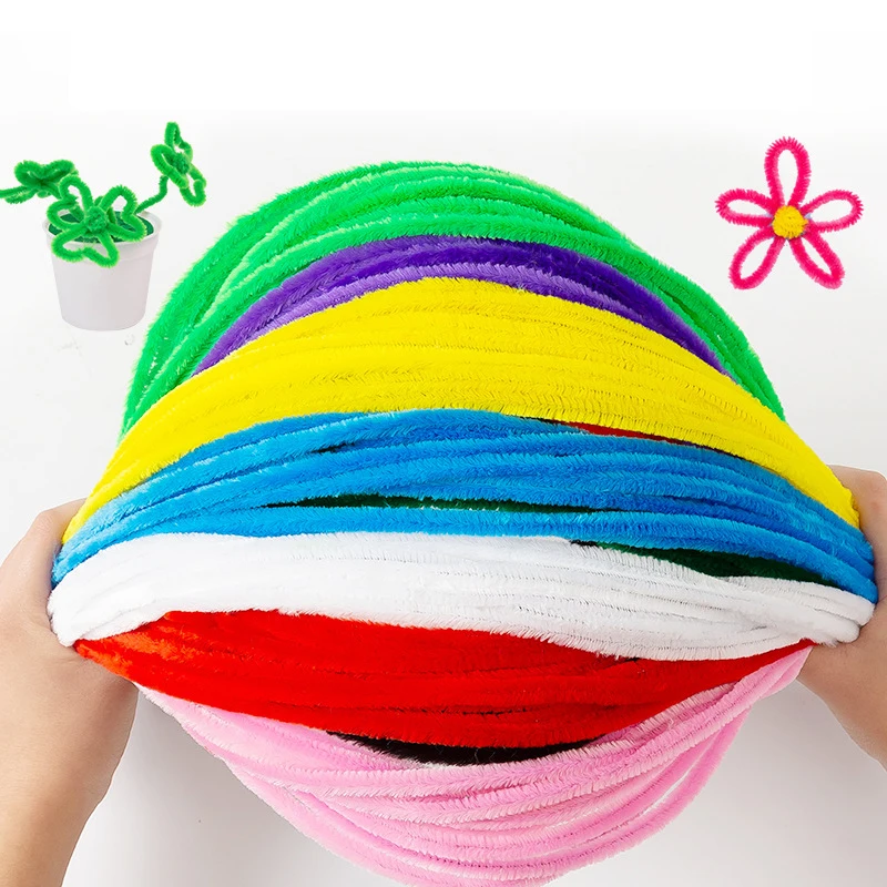 100 pcs Twist Stick Haarwurzel Verschlüsse lung Puzzle Kreation Kinder Lernspiel zeug DIY handgemachtes Handwerk Werkzeugset