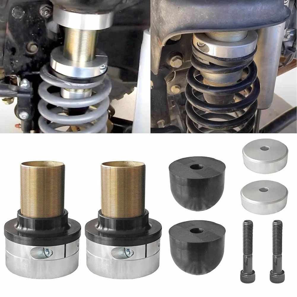 A Pair Front Adjustable Coil Over Spacer System For JKS Cherok-ee XJ Comanche MJ Aluminum Coil Spacer Kit Automobiles Parts