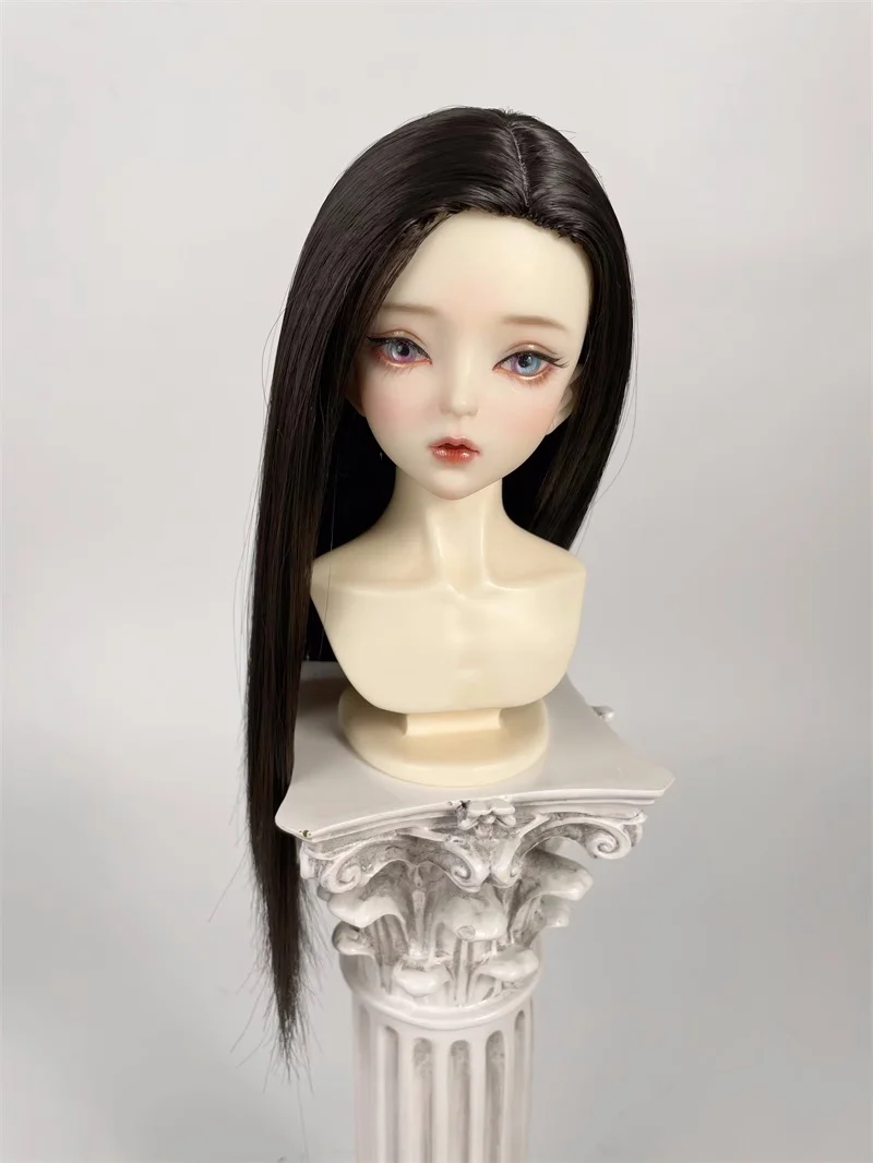 

bjd doll wig is suitable for 1/3, 1/4 and 1/6 size soft silk side-parted beauty point hand-hooked doll accessories