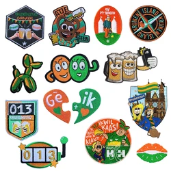 Patch ricamo Kruikenstad peeello nrijk birra Carnaval Applique ferro su toppe per abbigliamento adesivo Netherland 013 emblema del partito