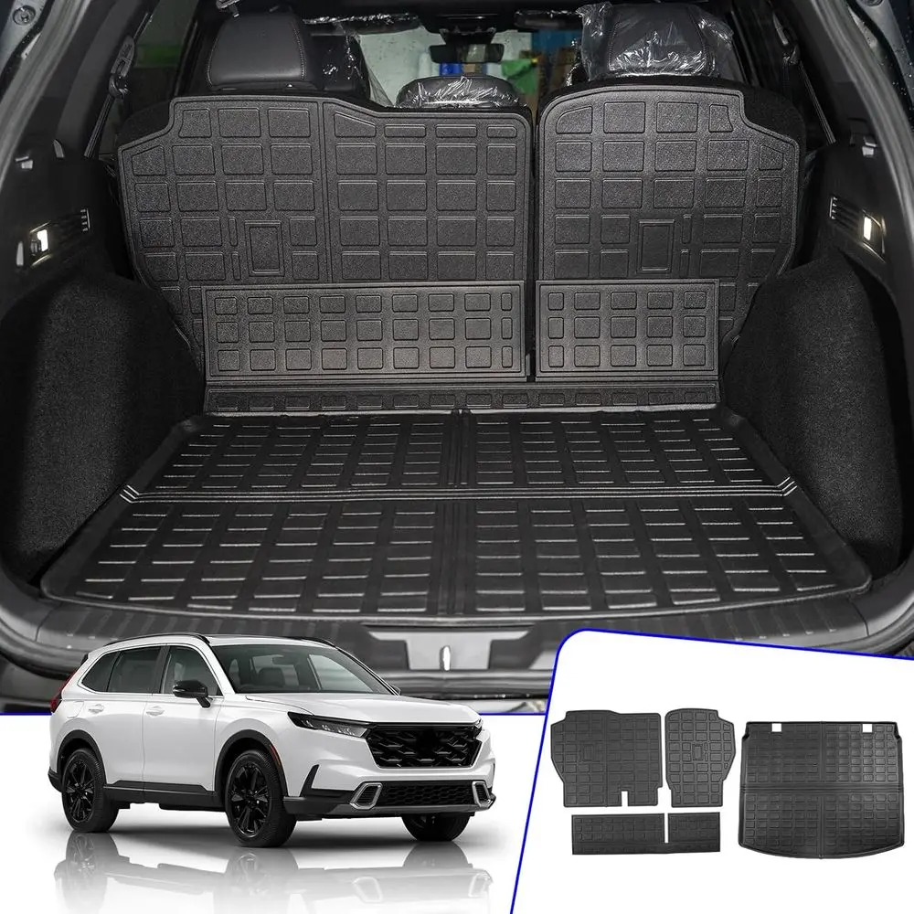 

Совместимый с Honda CR-V 2023-2026 (включая гибридные версии) коврик в багажник, защита задних сидений, аксессуары для Honda CR-V (подходит для)