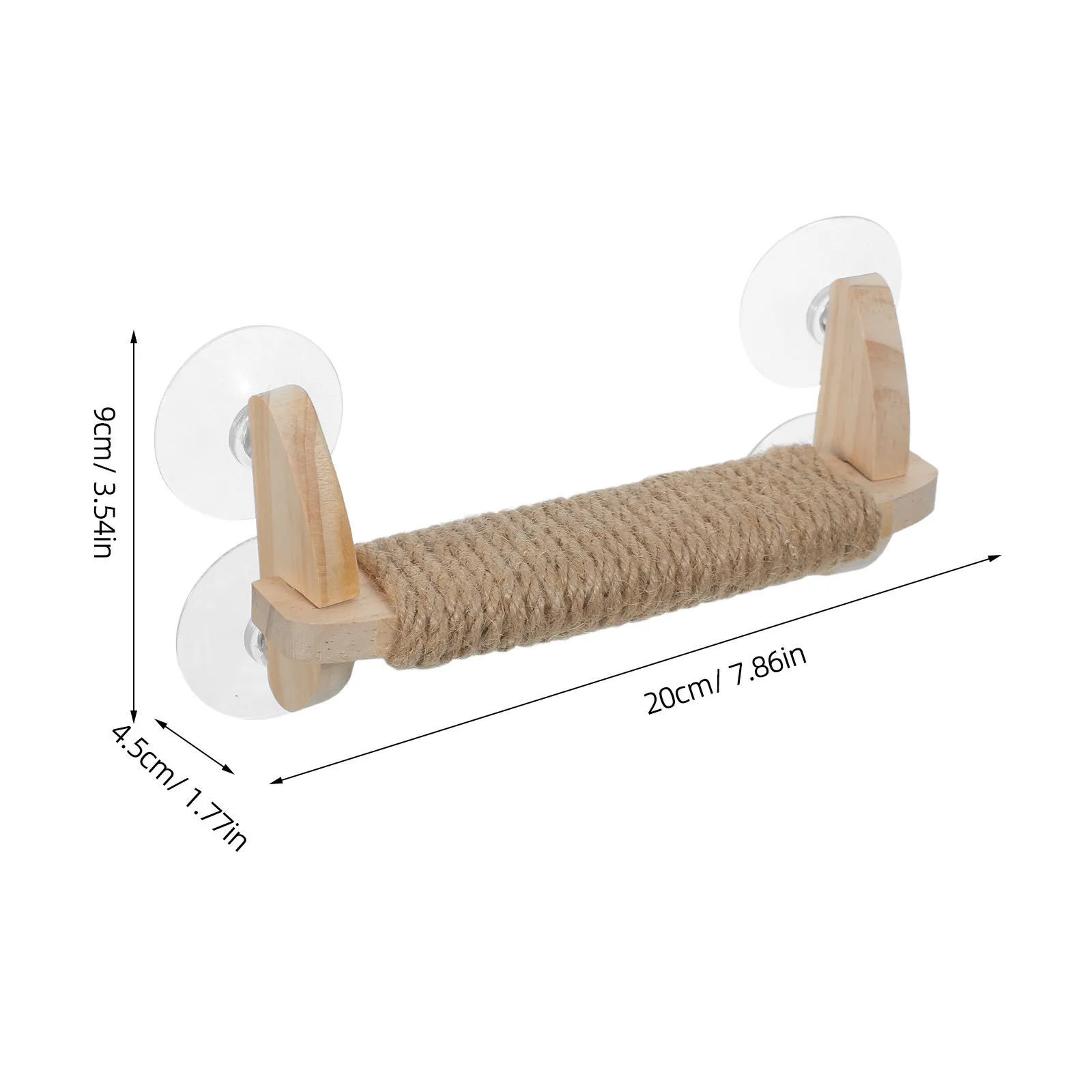 Parrot Suction Cup Perch Window Natural Wood Bird Stand Stable Platform for Cockatiels Parakeets Macaw Training Perch