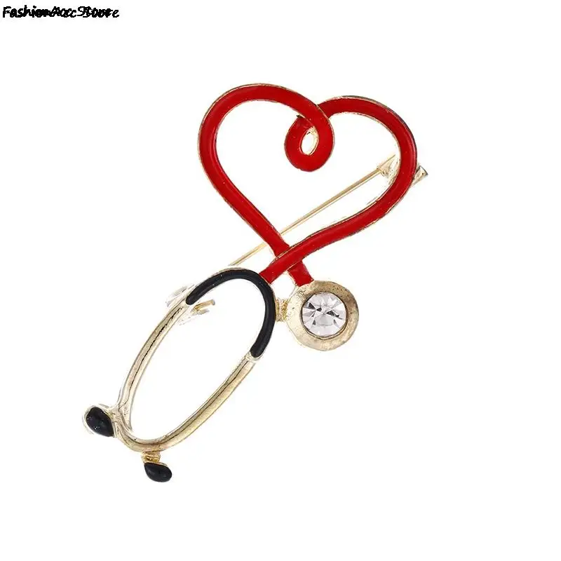 Nurse Pins Medical brooches for women Fashion Colorful Metal Stethoscope Enamel Jewelry Men Jackets Badges Accessories hijab Pin