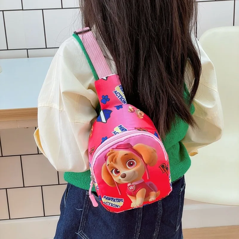 Paw Patrol Kawaii Brusttasche für Jungen und Mädchen, Anime-Cartoon, niedliche Umhängetaschen, Studenten, modische Umhängetasche, niedliche Geldbörse