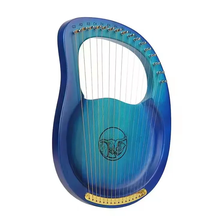 Portable Lyre Harp Konghou 16 19 15 Strings Musical Instruments Tuba and Bag Included - Image 2