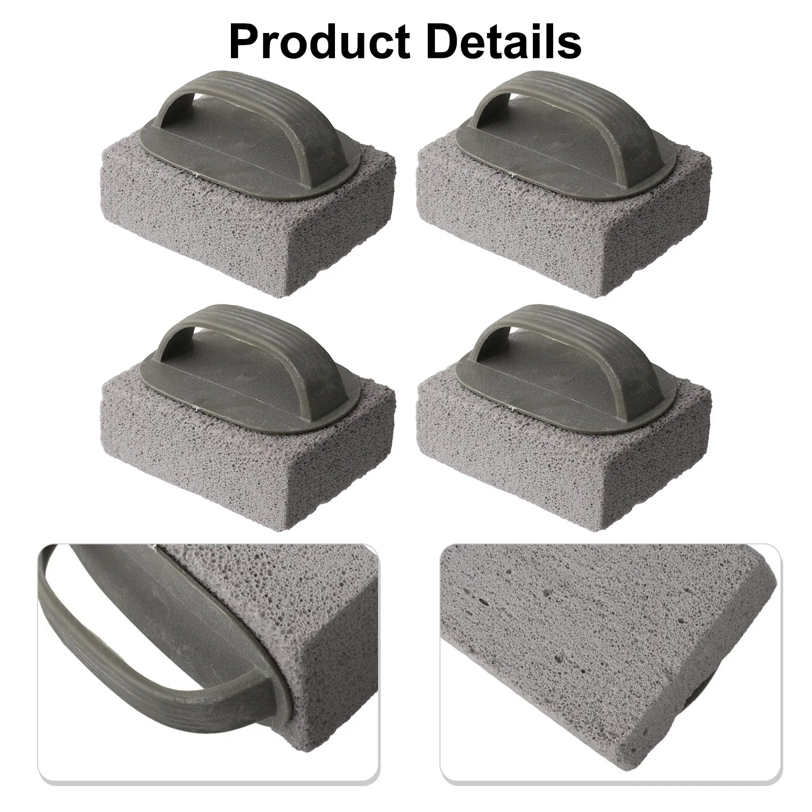 Ergonomic Handle Cleaner BBQ Cleaning Bricks Barbecue Cleaning Natural Pumice Stone Safe For Pets And Environment