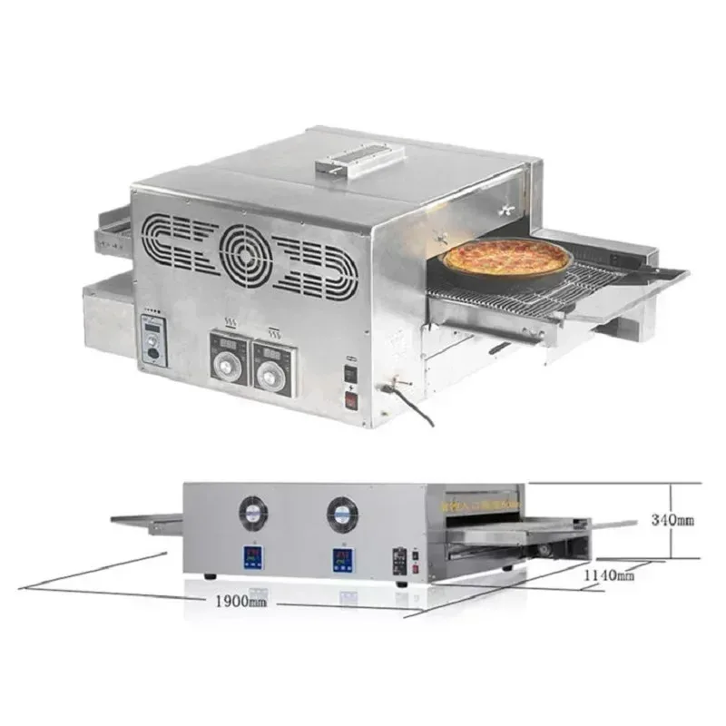 

Hot Air Electric Heating 380V Countertop Pizza Machine Restaurant Electric Chain Pizza Oven Conveyor Belt Pizza Maker Stove