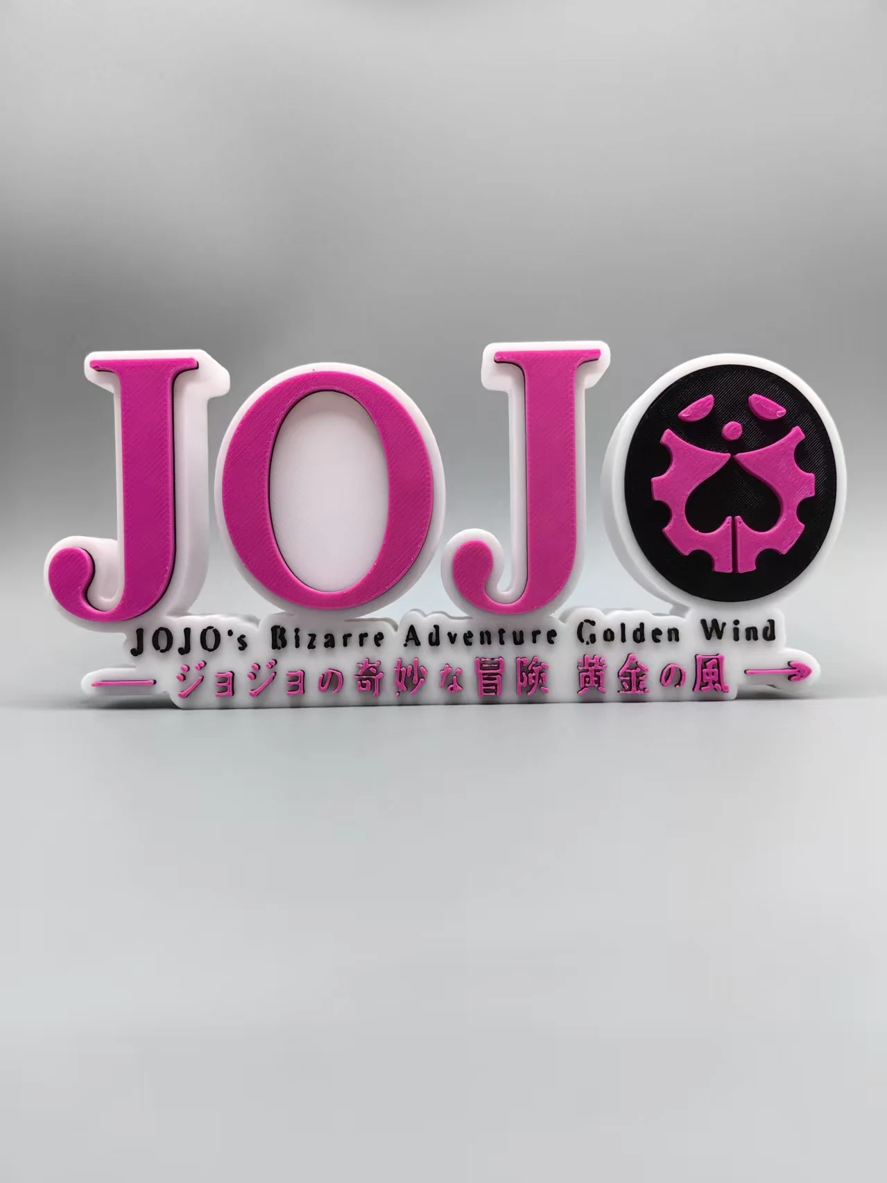 JoJo's Bizarre Adventure Volumes 1–7 Logo 3D Font Standee Emblem Trendy Toy Ornament