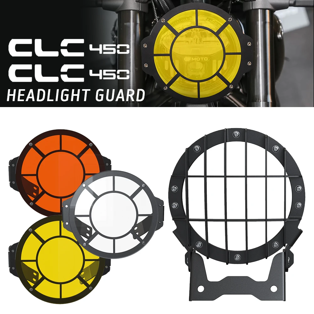 

Motorcycle 2025 FOR CFMOTO CF MOTO CLC 450 Bobber 450CL-C 2023 2024 Light Front Headlight Protector Guard Lense Cover 250CLC clc