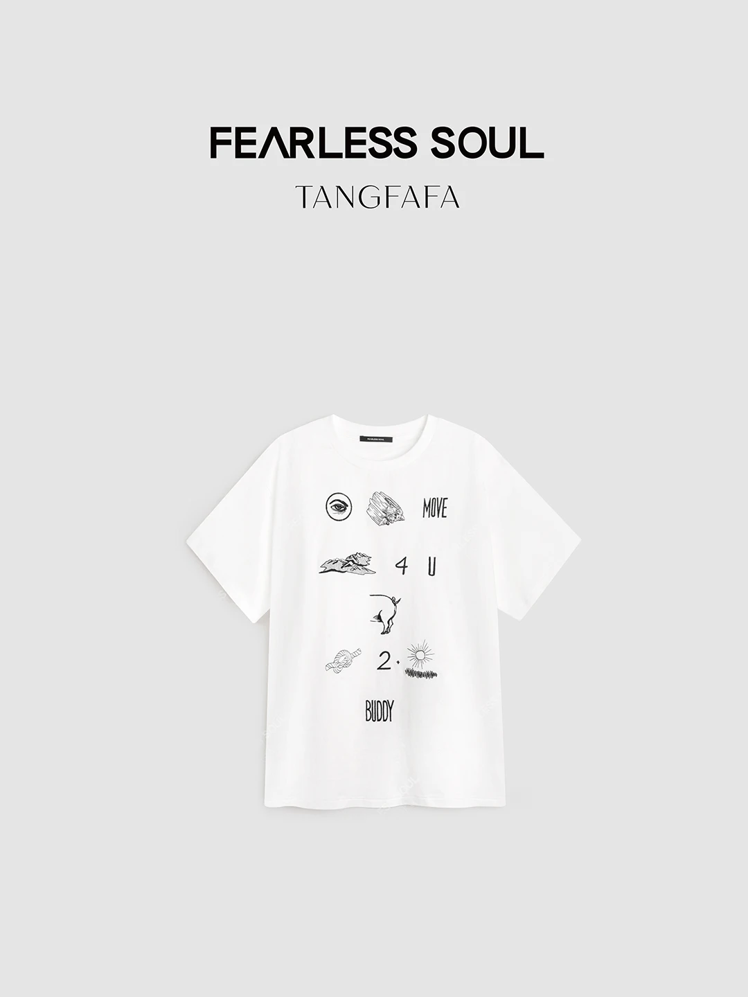 

Tfa 825FT236 Spring Summer Loose Text l Pattern Ribbed ort Sve T-irt Women's Faion Cotton 00% T-irt