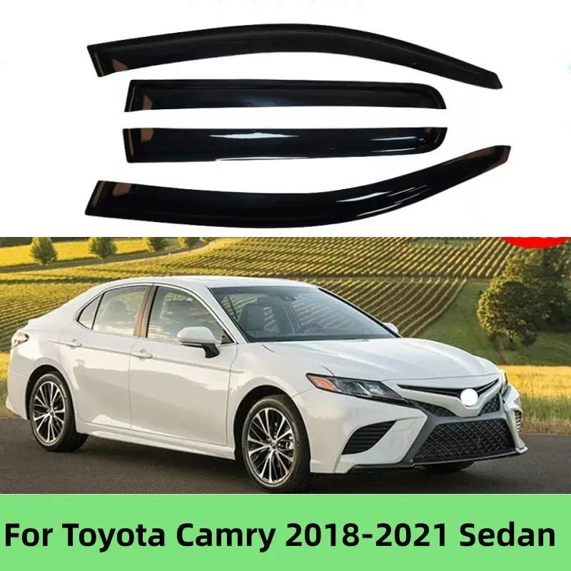 

For Toyota Camry 2018-2021 Sedan Window Visor Deflector Rain Guard Awning Shelter Decoration Cover Trim Car Styling Accessories