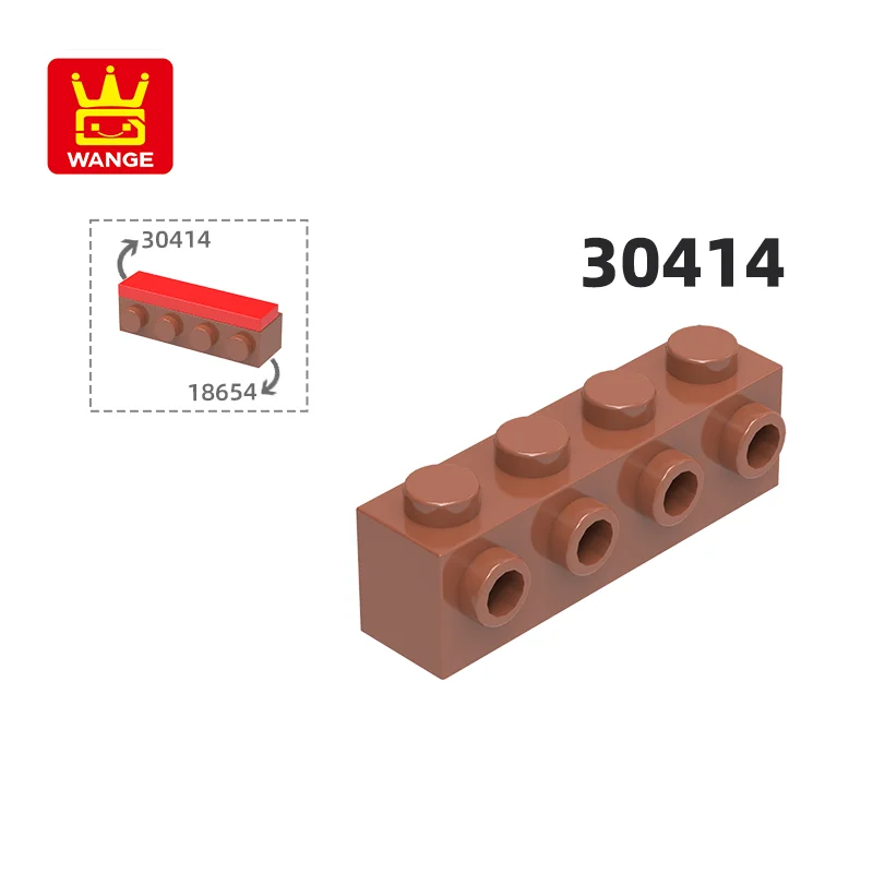 

Wange 30414 100g/63 pcs Modified 1x4 with Studs on Side Block Moc Accessories Compatible with Brick DIY Children's Toy Assembly