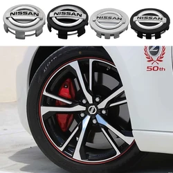 4pcs Car Wheel Center Cover Stickers Hub Cap Auto decoration accessories For Nissan Qashqai J11 J10 X-trail T32 Juke Altima