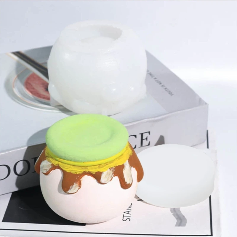 QX2E Jar Форма для литья эпоксидной смолы для бутылки для хранения своими руками, банка для хранения конфет