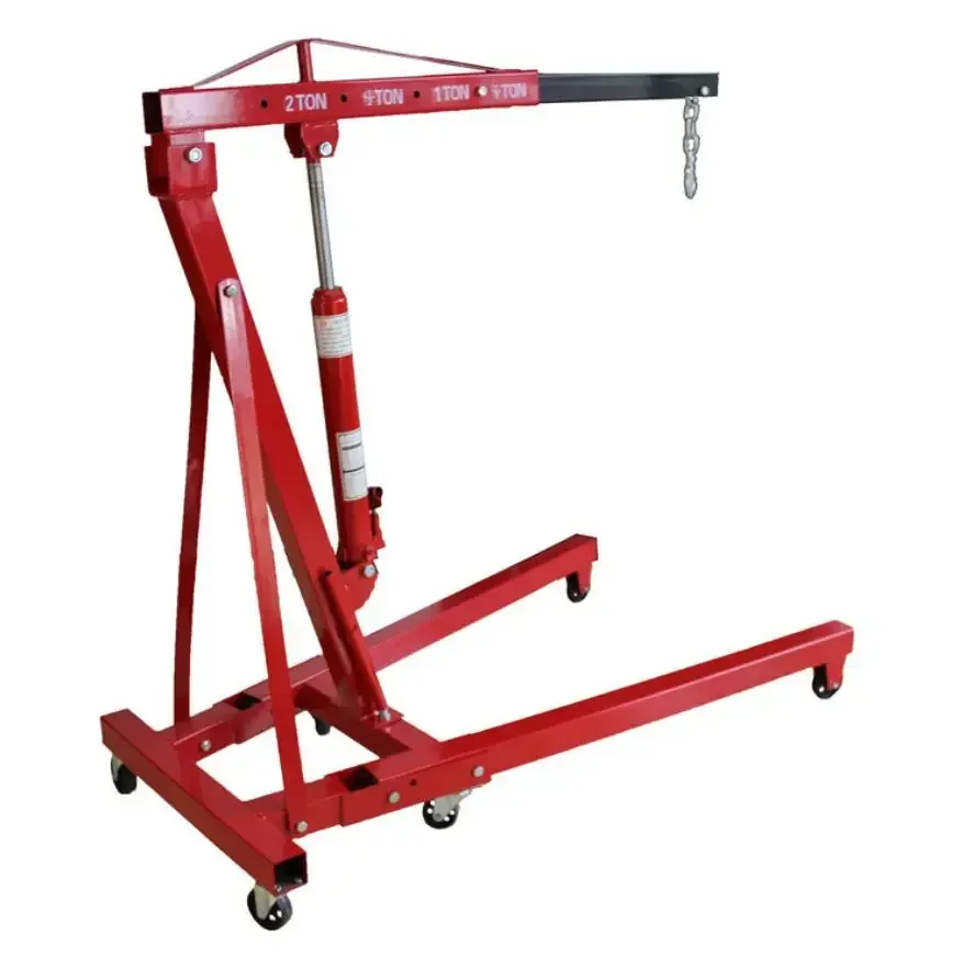 2ton heavy duty foldable hydraulic lifter small shop crane jack for engine