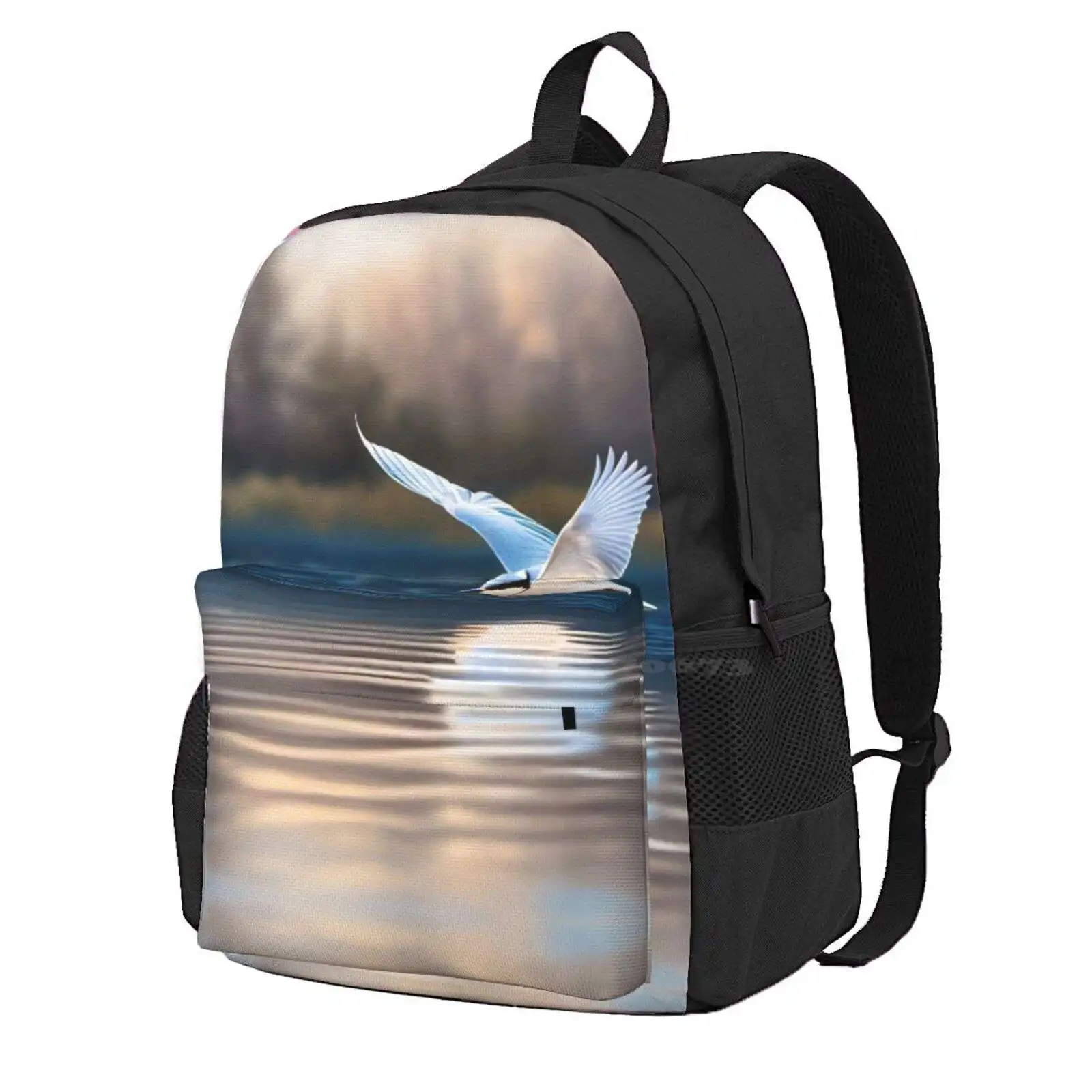 Flight Of The Arctic Tern Hot Sale Schoolbag Backpack Fashion Bags Bird Tern Wildlife Nature Animal Flight Wing Beak Feather