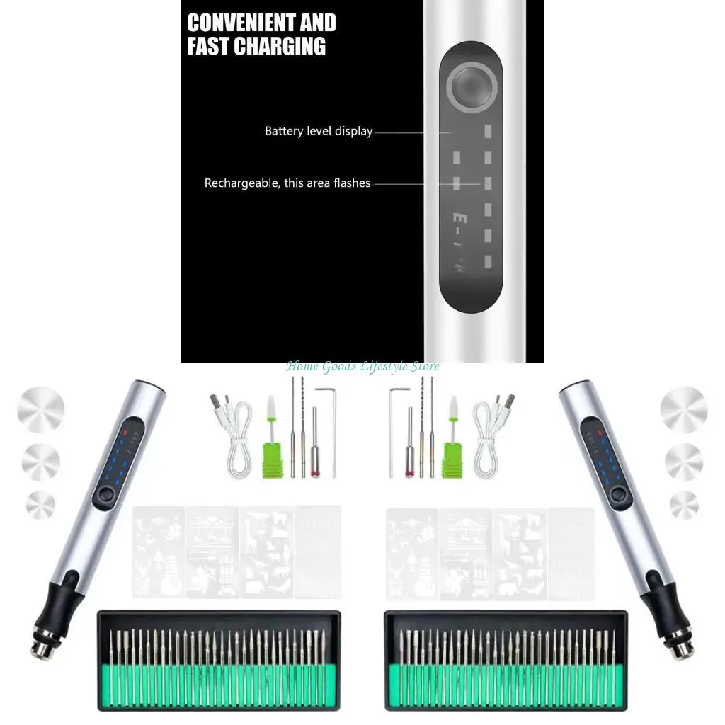 

E74E Rechargable Engraving Pen Electric Engraver Polishing Machines Cordless Rotary Tool Engraved Jewelry Stone Metal Plasti