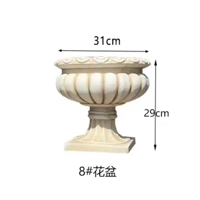 Renfa 2024 Epoxy Resin Concrete Vase Mold for Hydroponic Garden Ornament Outdoor Flower Pot Sculpture Decoration DIY Mould
