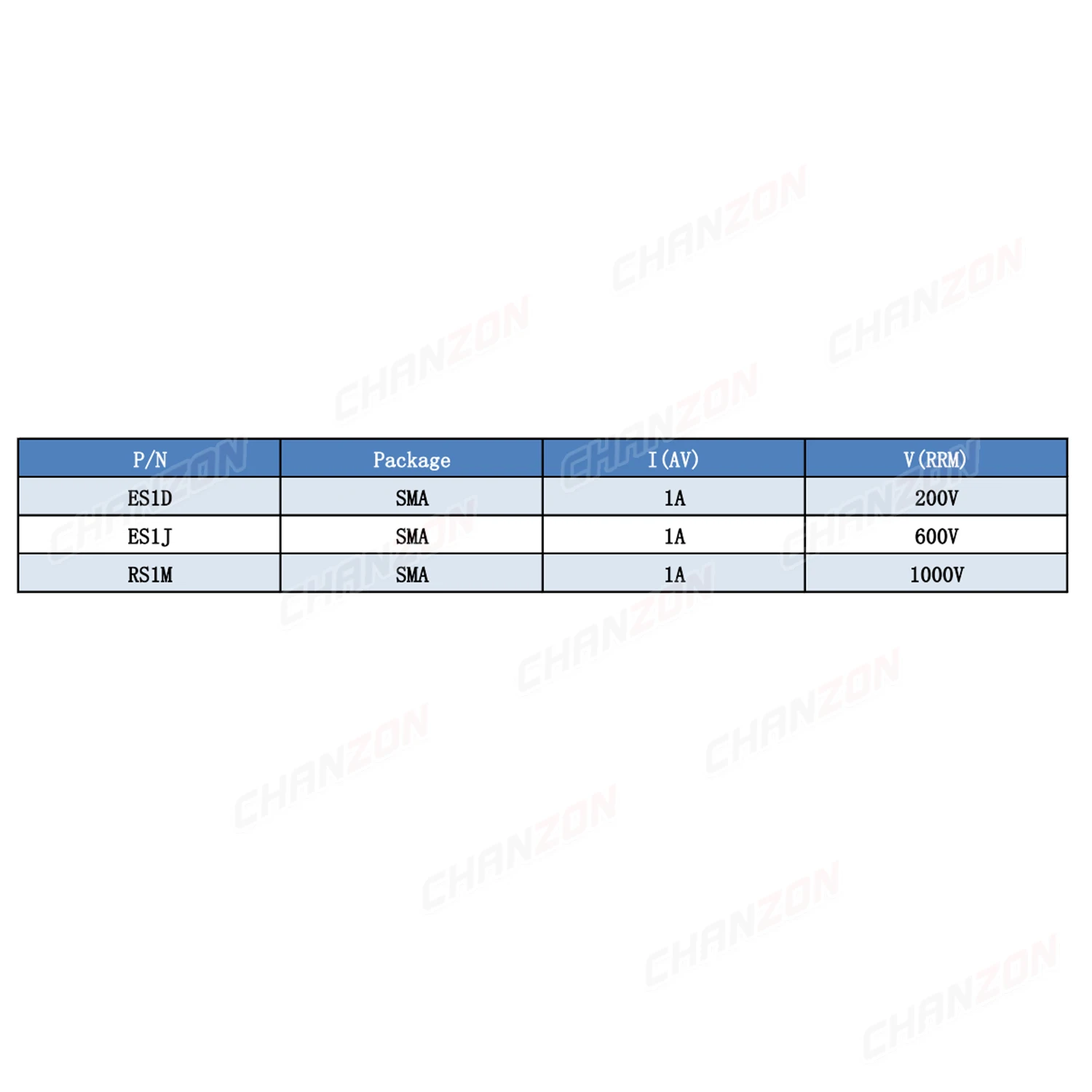 Original Ultra Super Fast Recovery Diode Rectifier ES1D ES1J RS1M SMA DO-214AC 1A 200V 600V 1000V 35ns Electronic Components