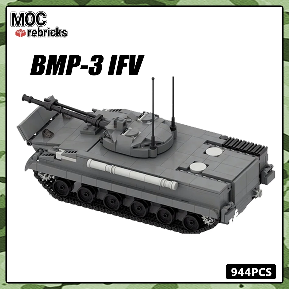 

Military Vehicle Series BMP-3 IFV Tank MOC Building Block DIY Model Assembling Education Bricks Puzzle Children's Toys Xmas Gift