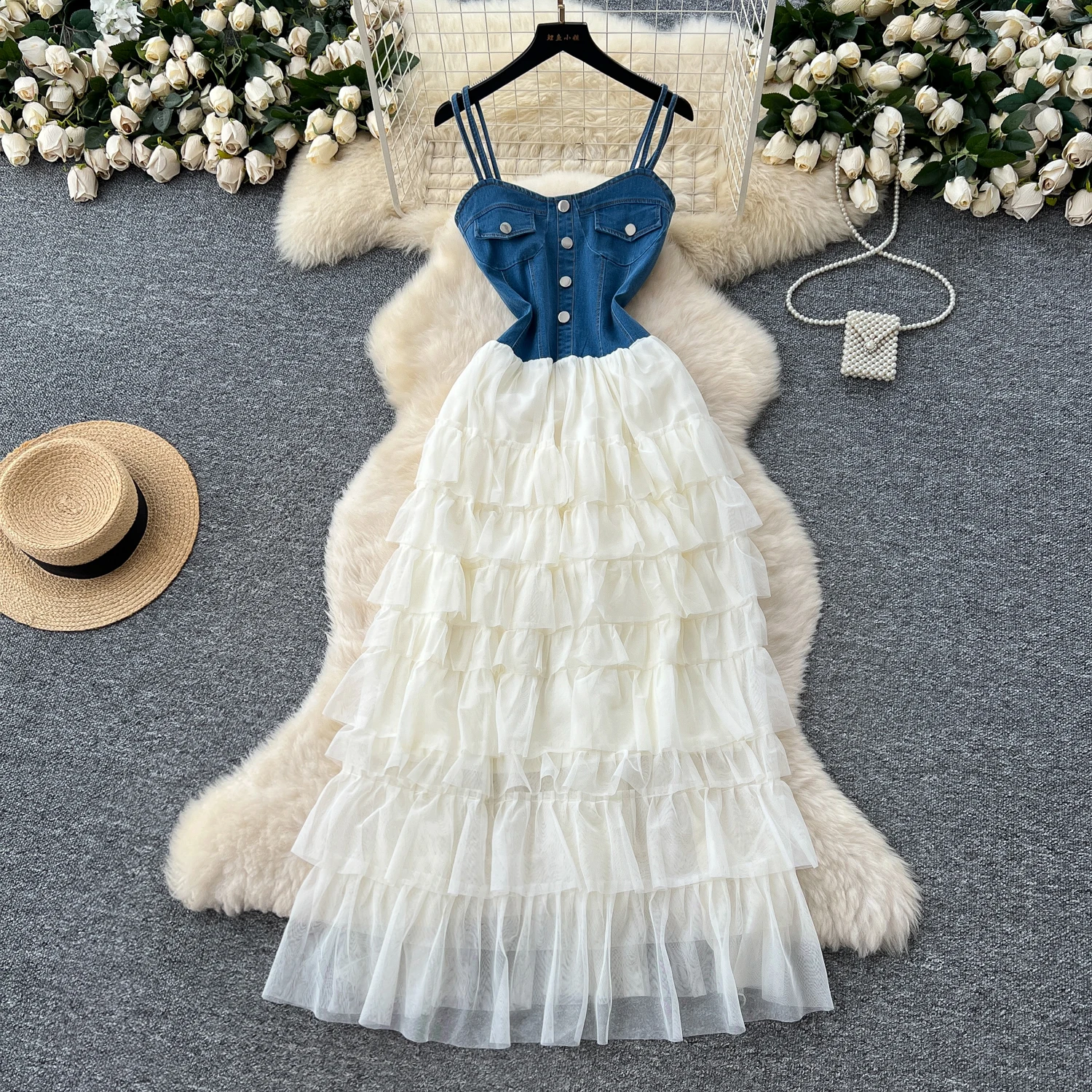 Women Denim Patchwo… - image