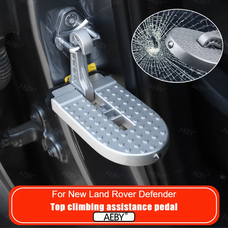 For New Land Rover Defender 90 110 130 Aluminum folding roof channel step door lock climbing pedal Auxiliary ladder Accessories
