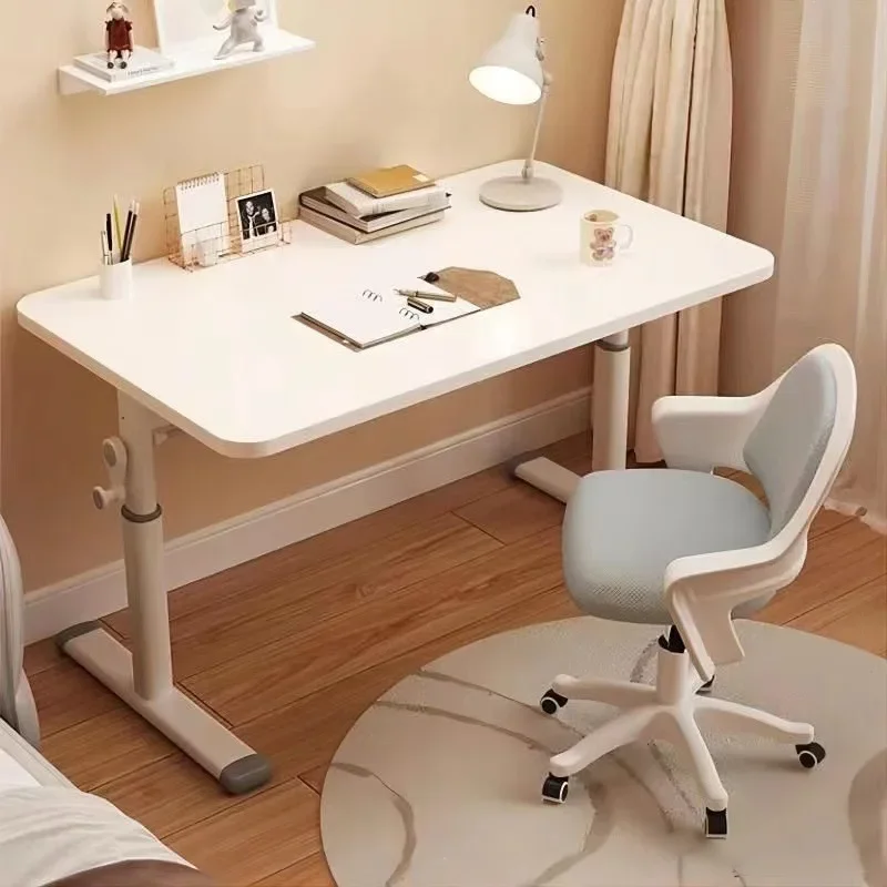 Hand Crank Adjustable Height Desk Ergonomic Computer Study Table Home Office Writing Gaming Desk for Kids Adults