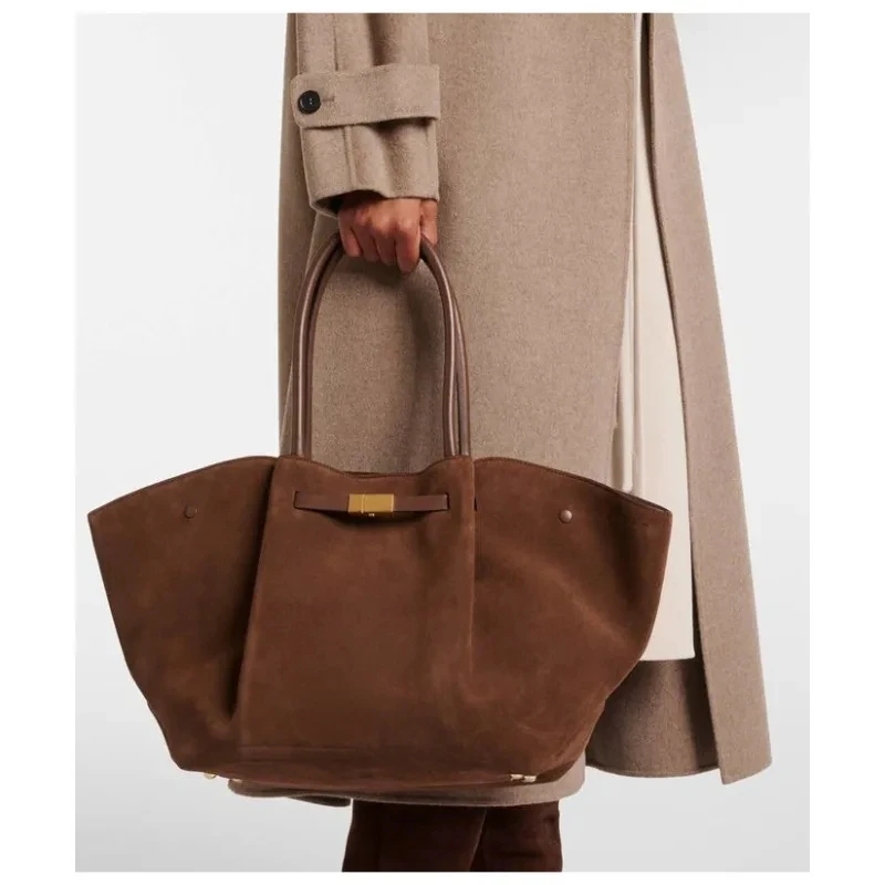 2024 New Autumn and Winter High-end Suede Frosted Tote Bag Commuting Retro One-shoulder Hand-held Armpit Bag for Women