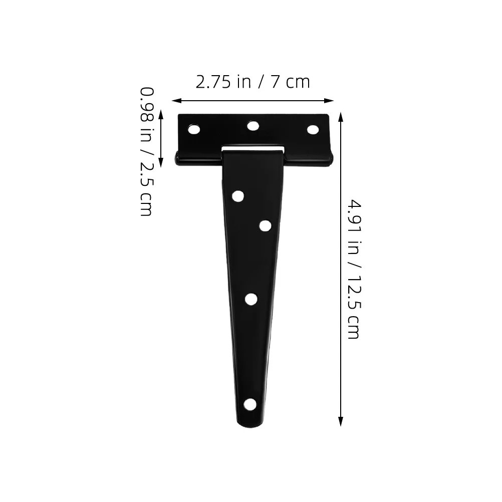 

8Pcs Carbon Steel Tee Hinges Durable Door Hinges Easy to Install Heavy Duty Cabinet Door Hardware Shed Gates Gate Hinge