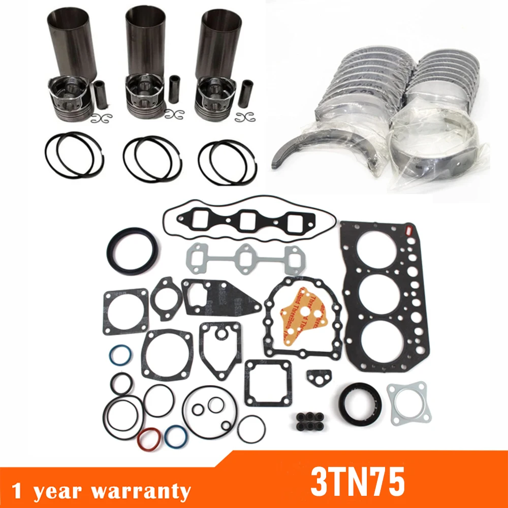 Overhaul Rebuild Kit 3TN75-RJ 3TN75L 3TN75 For Yanmar Engine JOHN DEERE 855 856 Auto Parts