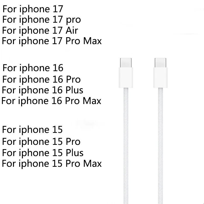 2026 Originele 40 W-60 W USB-C Power Adapter Voor iphone 17 16 Pro Max Type C snellader voor Apple Kabel voor iPhone 15 Plus