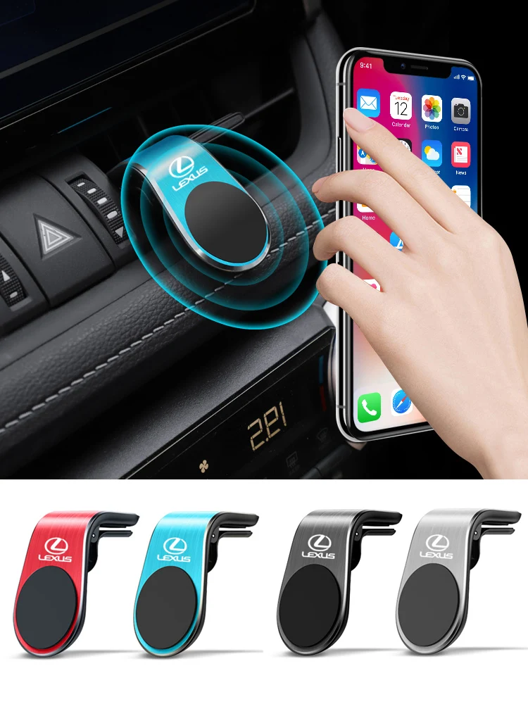 Support de téléphone magnétique avec emblème de voiture, 1 pièce, support rotatif à 360 degrés pour Lexus F SPORT GX460 Ct200h IS250 ES 220D IS200 Fsport GS GX IS LS