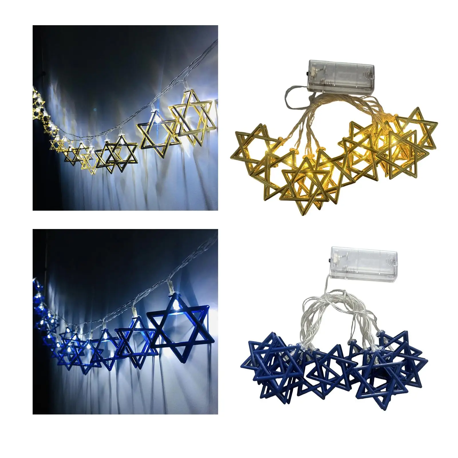 

Star of David Lights String Lights Decorations for Jewish Judaism Hanukkah