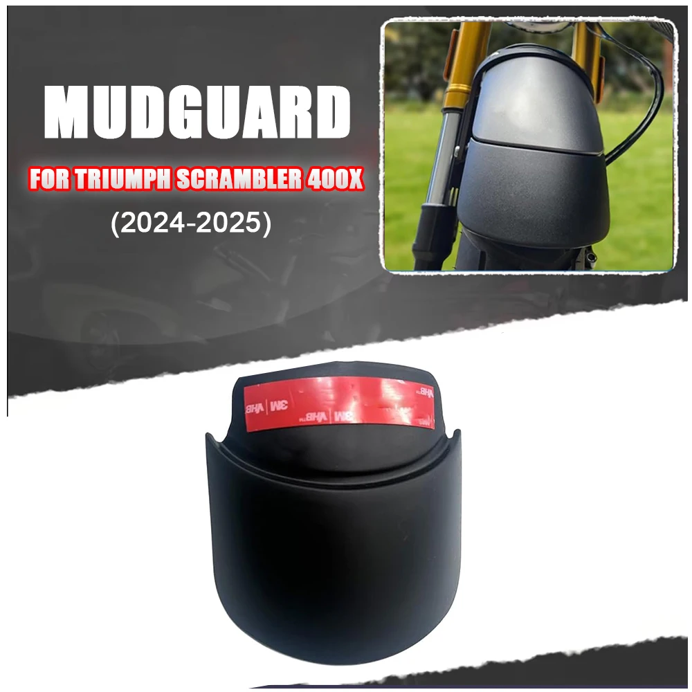 

Motorcycle 400X Front Fender Mudguard Extender Splash Guard Extension FOR Triumph Scrambler 400 X SCRAMBLER400X 2024 2025