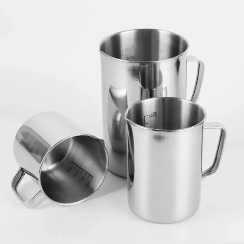 New Stainless Steel Laboratory Beaker Large Capacity Scale Graduation Measuring Cups Kitchen Tool Educational Equipment