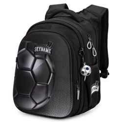 Black 3D Football Boys School Bags Waterproof Orthopedic Kids Backpack Children Primary Schoolbags grade 1-3 Mochila Escolar