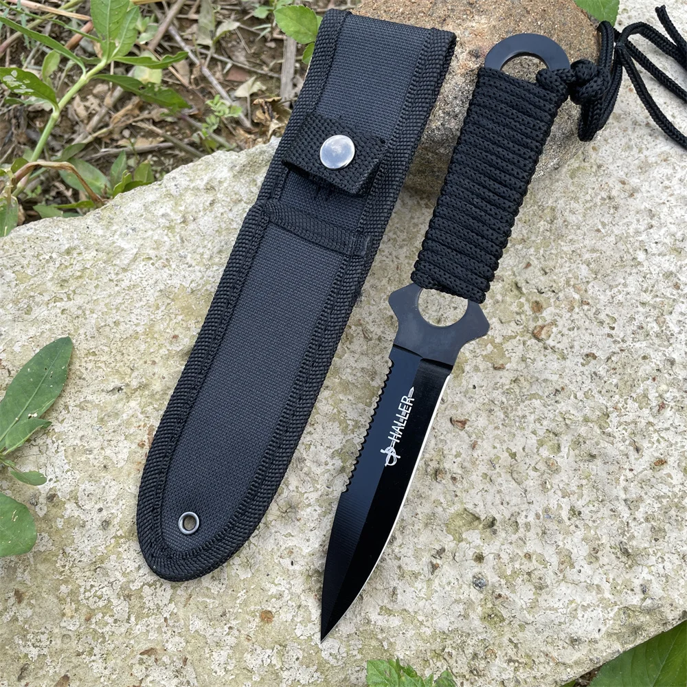Lightweight Sharp Blade Everyday Carry Outdoor Camping Fruits Knives Self Defense Hunting Tools Household with Nylon Sheath
