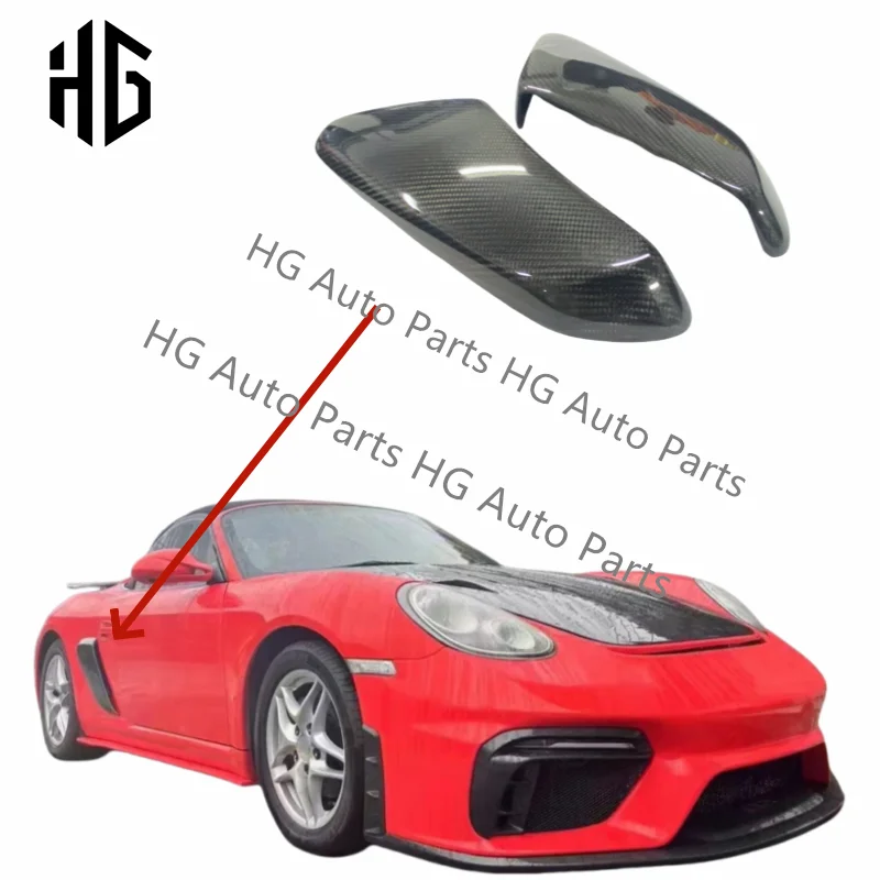 

Car-styling GT4 Style Carbon Fiber Side Vent Air Intake Duct Body Parts For Porsche 06-12 Cayman 987 Boxster Side Vents