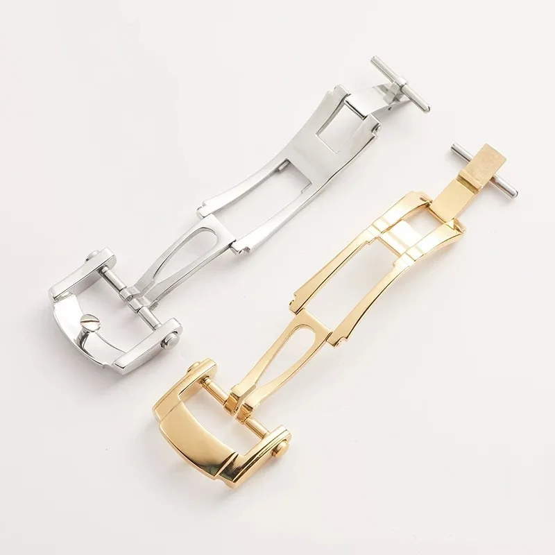 High Quality 18mm Precision Stainless Steel Folding Buckle For Patek Strap Philippe Leather Rubber Watchband Nautilus Pin Clasp