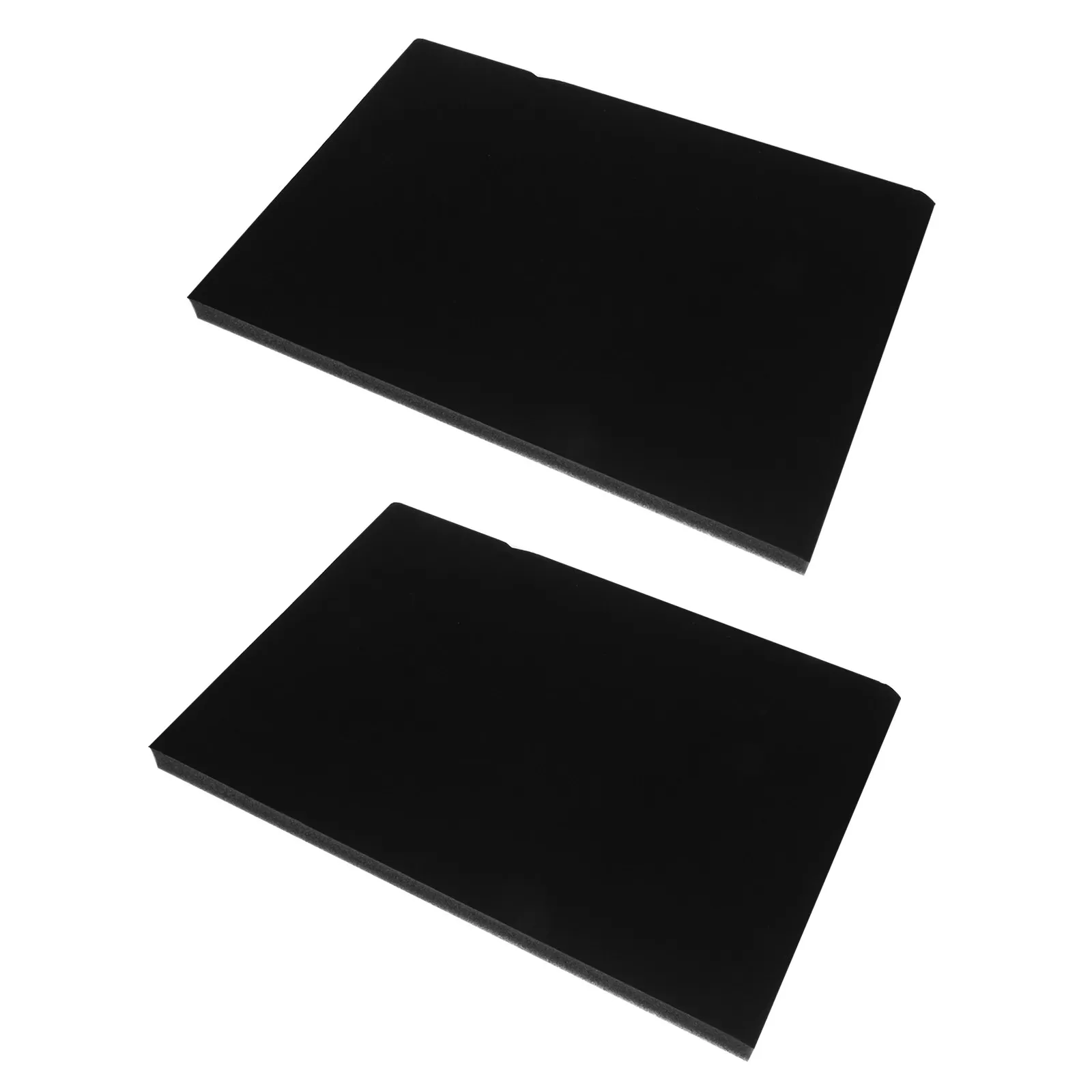 

2Pcs Jewelry Display Tray Cuttable Foam Insert Black Sponge Pad Jewelry Box Liner Organizer for Exhibition Showcase Retail