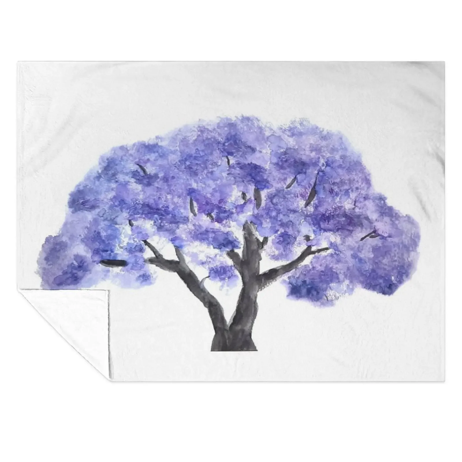 

indigo Jacaranda mimosifolia flowering tree Throw Blanket For Sofa Thin Beautifuls Multi-Purpose Sofa Quilt Blankets