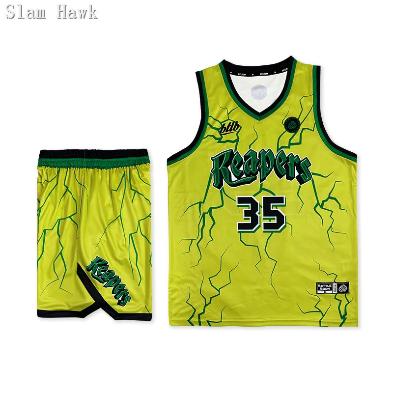 Tanks Crawcover 11# 6#DREW League 35# REAPERS Europe Design Shirts   Street Ball  Basketball Jerseys SET  Hiphop Shorts